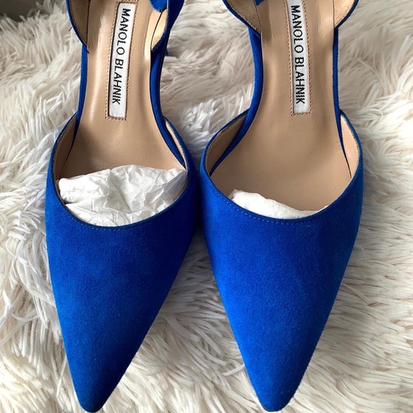 Authentic Manolo Blahnik Suede Carolyne 90mm - Picture 4 of 5